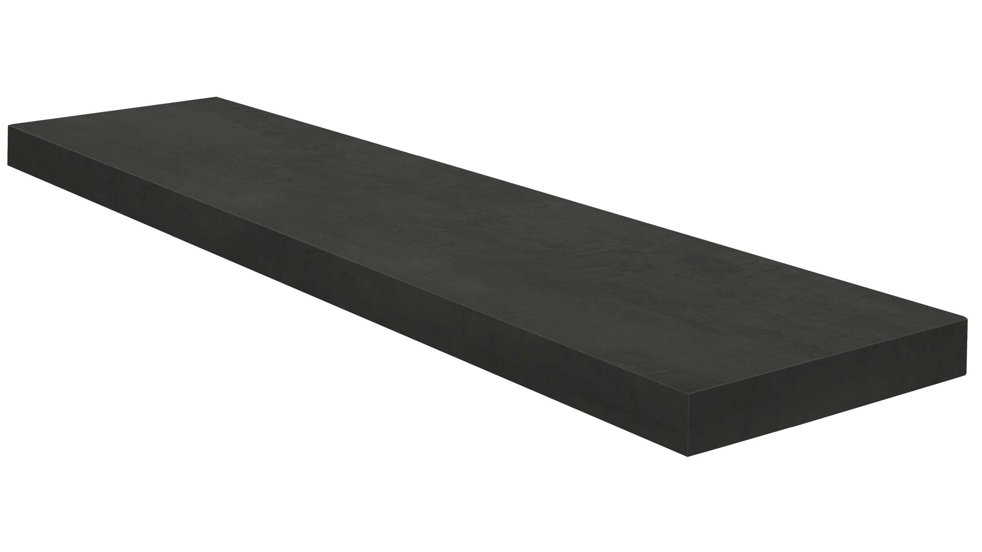 Wandregal Mäusbacher aus Holz in Schwarz Wandsteckbord Schwarzstahl - Länge ca. 90 cm