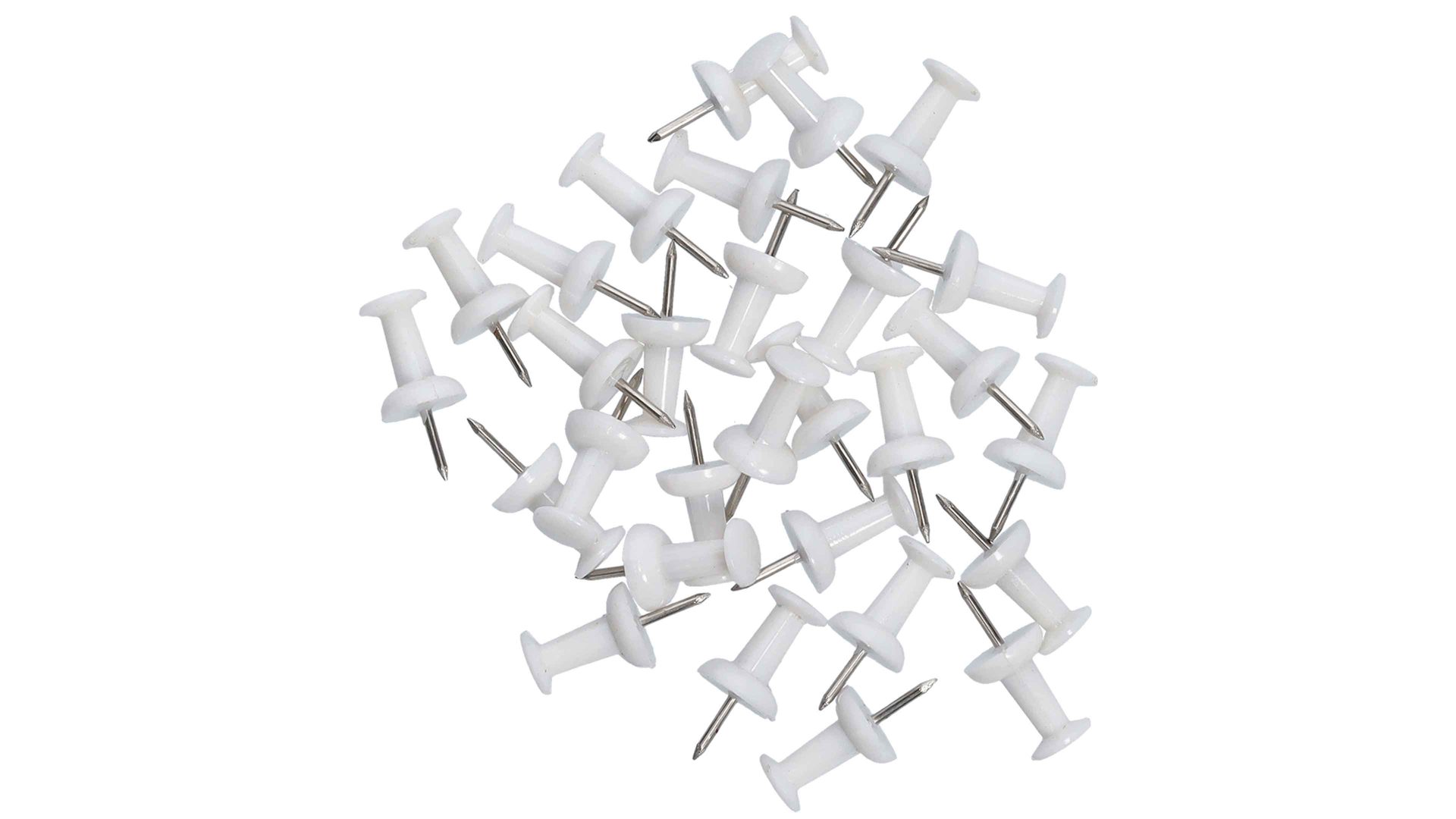 Zubehör Zeller present aus Kunststoff in Weiß Push Pins Weiß - 25 Stück