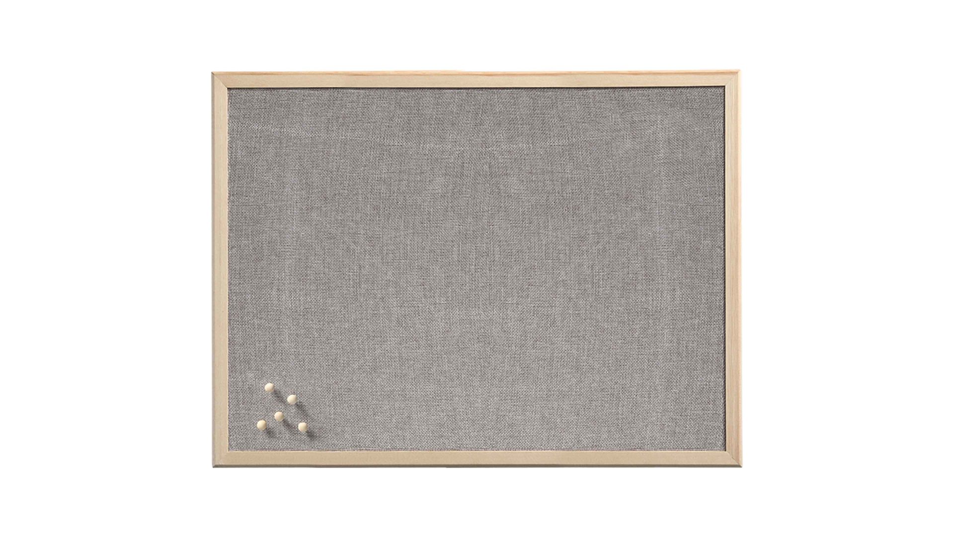 Pinnwand Zeller present aus Stoff in Grau zeller Pinboard Leinen & Kiefer - ca. 40 x 60 cm