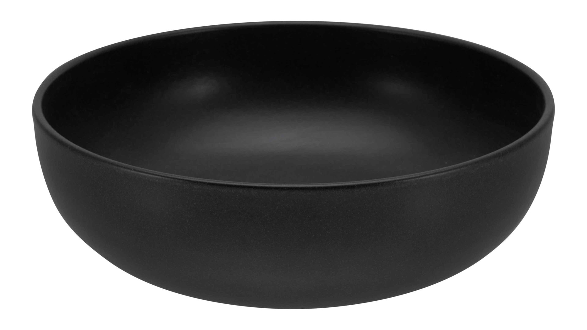 Salatschale Creatable aus Keramik in Schwarz CREATABLE Uno – Salatschüssel schwarzes Steinzeug – Durchmesser ca. 26 cm