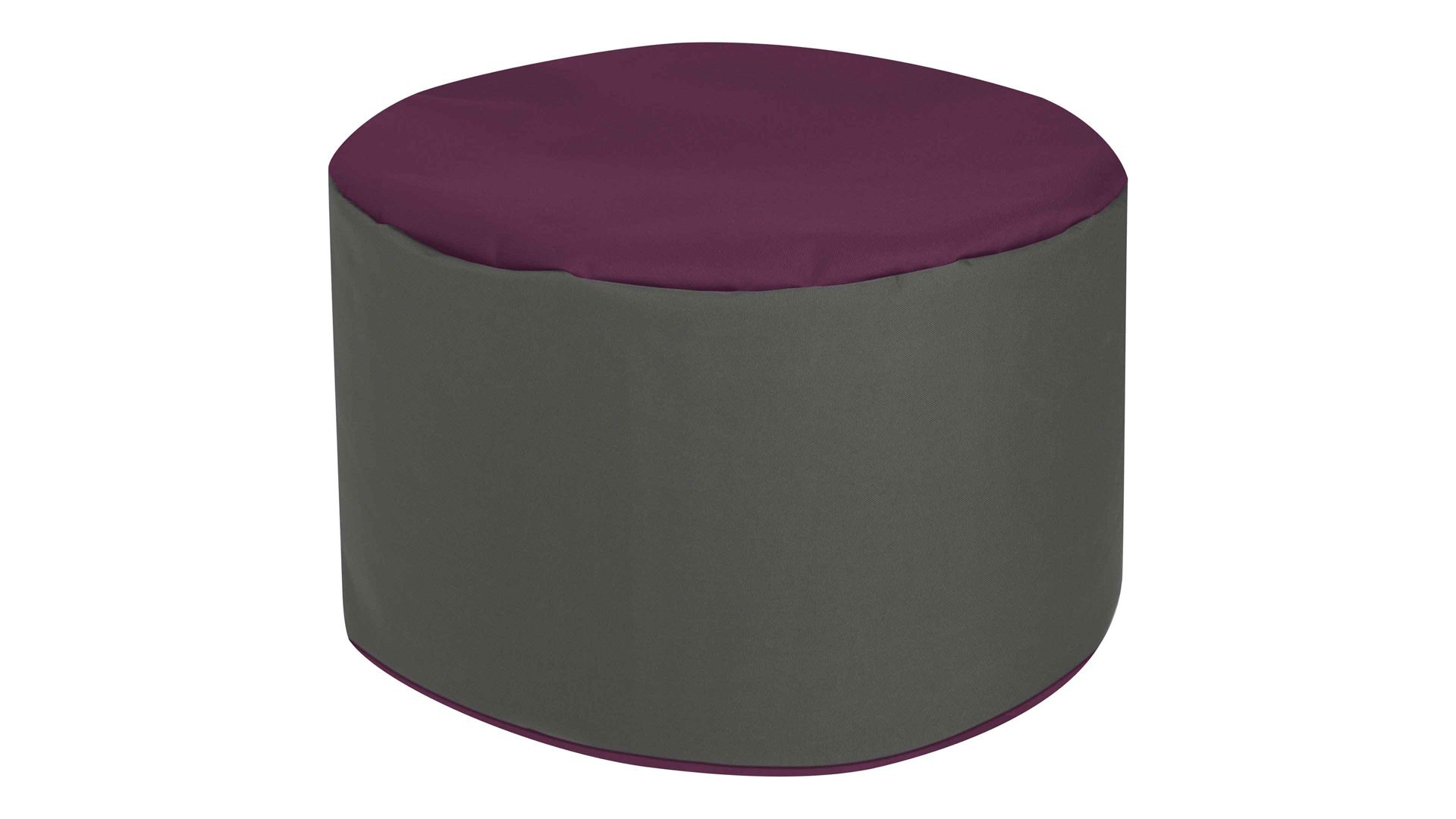 Sitzsack-Pouf Magma sitting point aus Kunstfaser in Lila SITTING POINT Sitzsack-Hocker dotcom bebop scuba® aubergine- & anthrazitfarbene Kunstfaser - Durchmesser ca. 50 cm