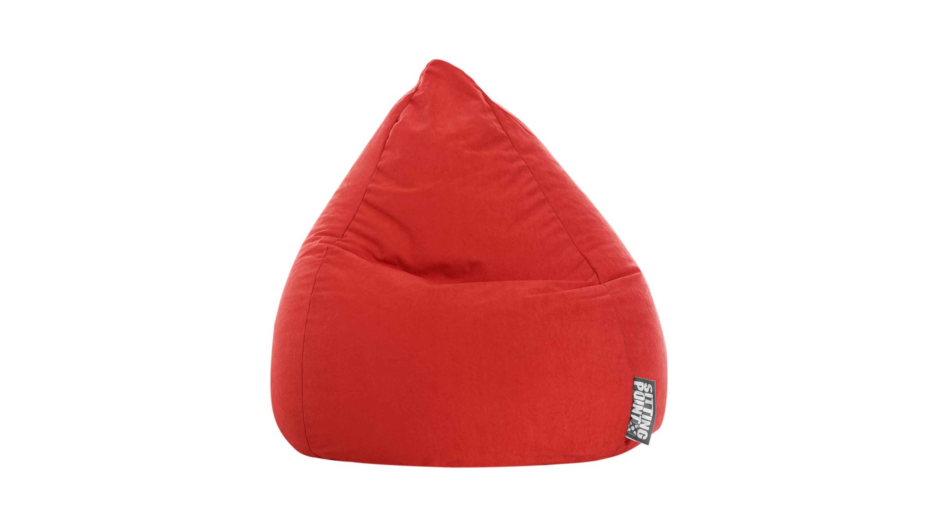 Standard-Sitzsack Magma sitting point aus Kunstfaser in Rot SITTING POINT beanbag easy L - Sitzmöbel tomatenrote Mikrofaser - ca. 120 Liter