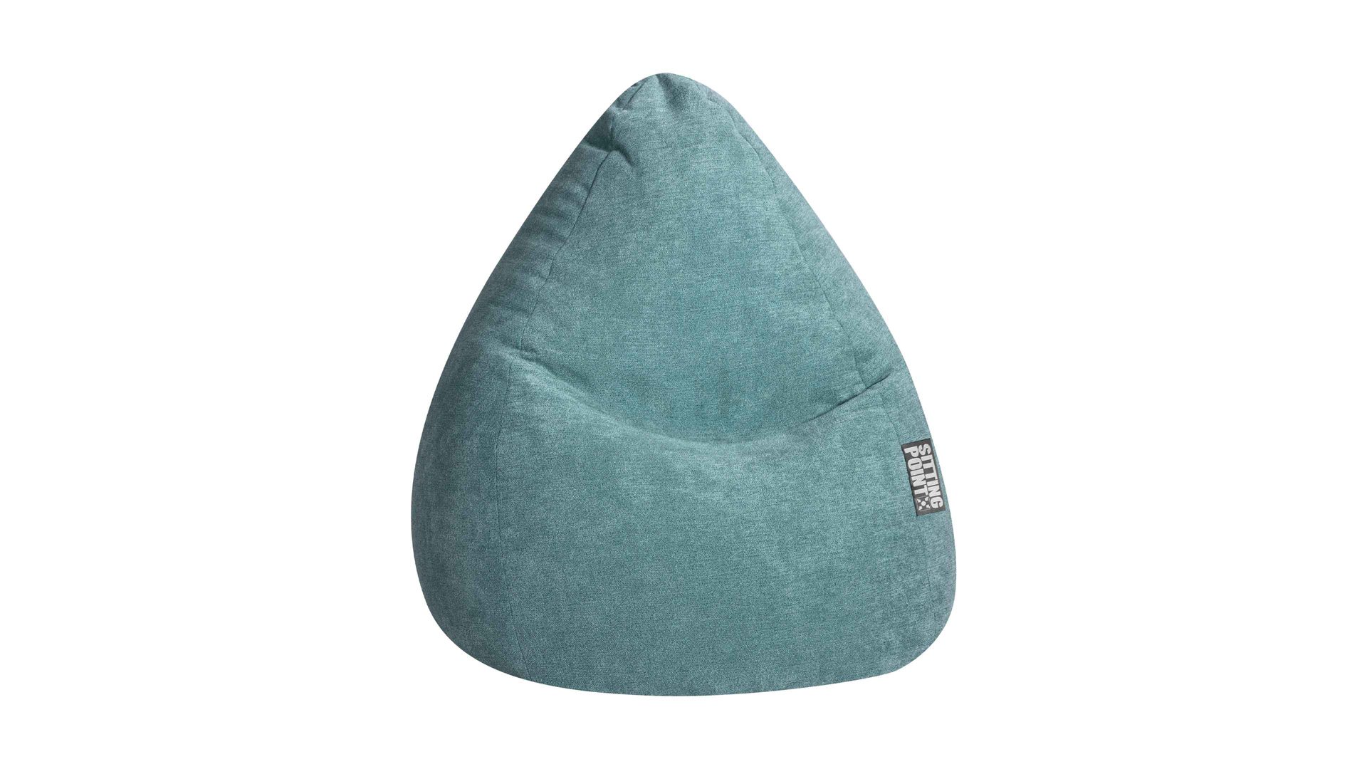 Sitzsack Magma sitting point aus Kunstfaser in Petrol SITTING POINT beanbag alfa XL - lässiger Sitzsack petrolfarbener Velours 034 – ca. 220 Liter