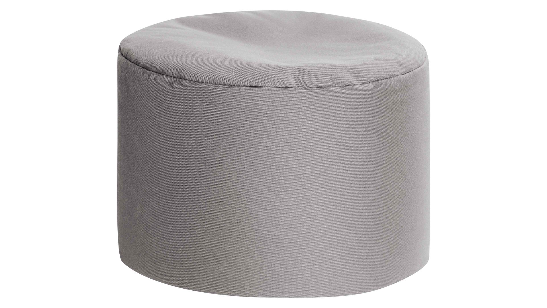 Sitzsack-Hocker Magma sitting point aus Kunstfaser in Hellgrau SITTING POINT Sitzsack-Hocker dotcom outside als Kleinmöbel graue Outdoor-Kunstfaser – Durchmesser ca. 60 cm