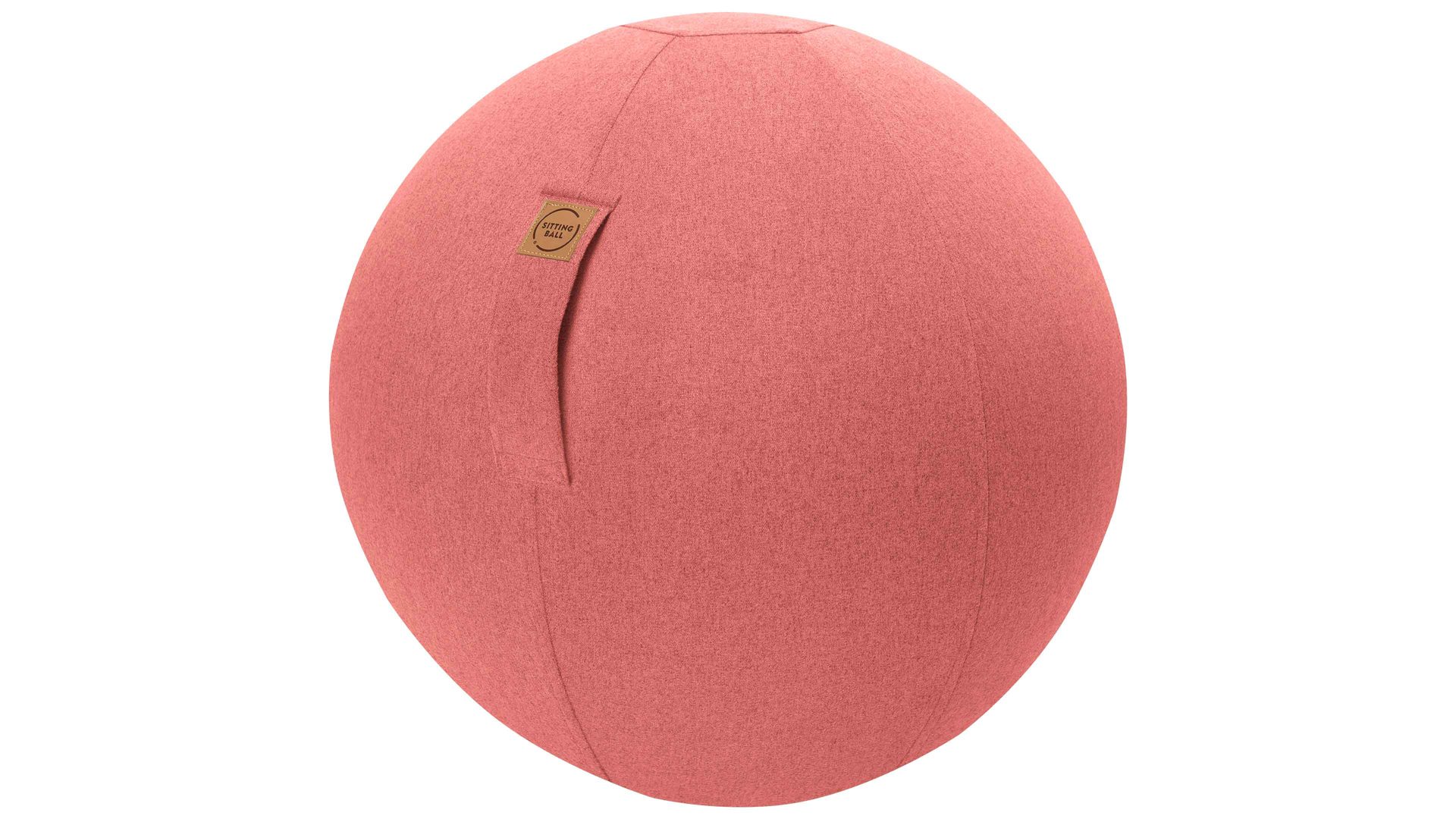 Sitzball Magma sitting point aus Kunstfaser in Orange SITTING BALL® Felt lachsfarbener Bezug – Durchmesser ca. 65 cm