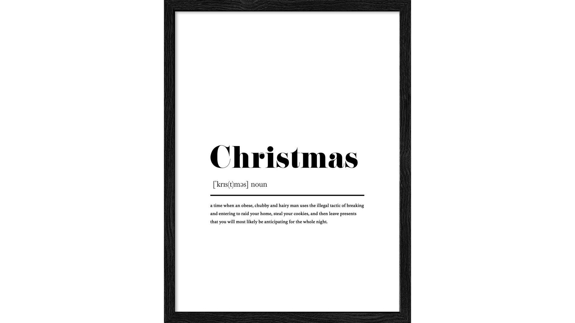 Kunstdruck Pro®art bilderpalette aus Karton / Papier / Pappe in Weiß PRO®ART Kunstdruck Christmas 1 Weiß & Schwarz - ca. 33 x 43 cm