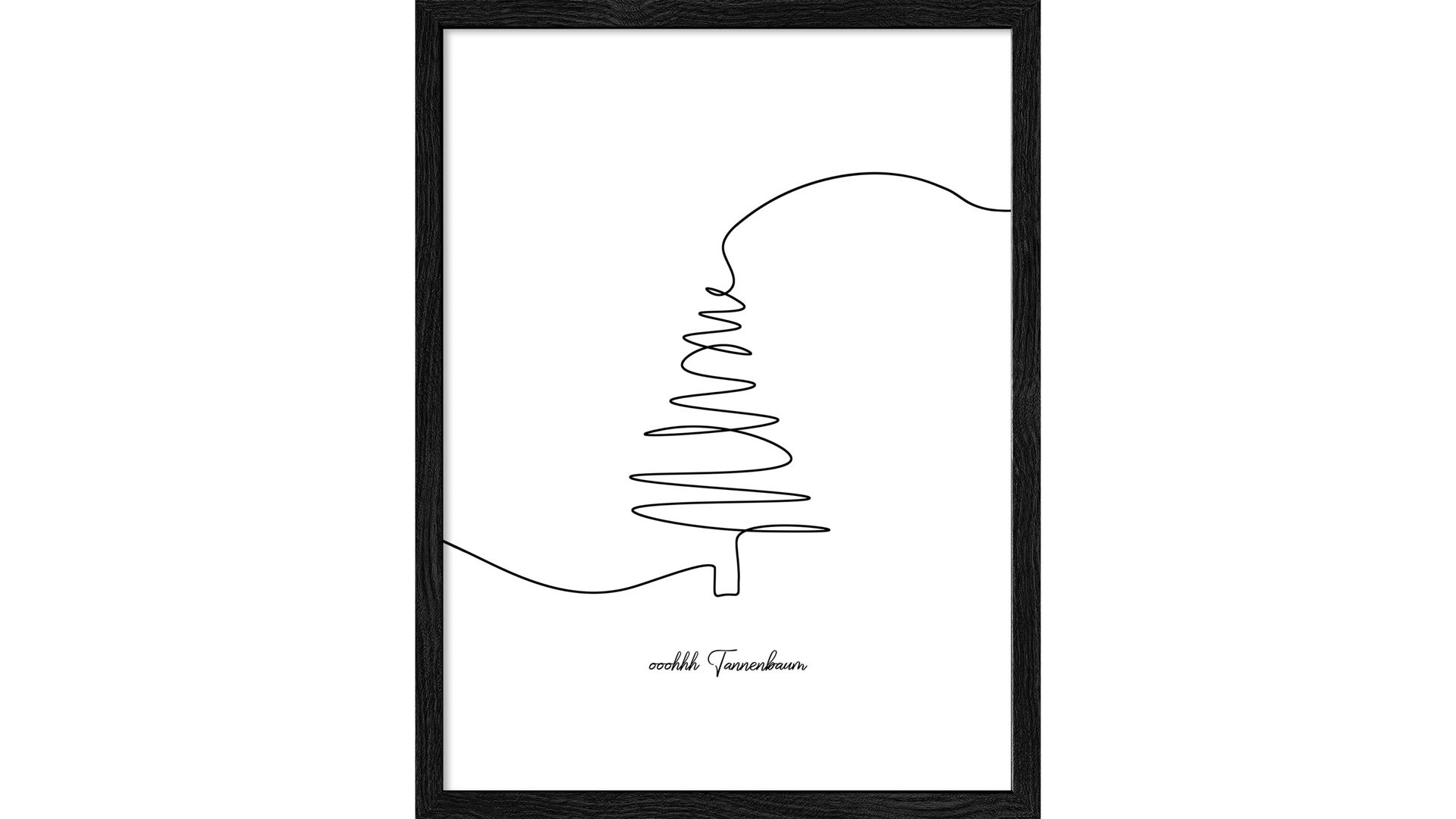 Kunstdruck Pro®art bilderpalette aus Karton / Papier / Pappe in Weiß PRO®ART Kunstdruck Christmas 2 Weiß & Schwarz - ca. 33 x 43 cm
