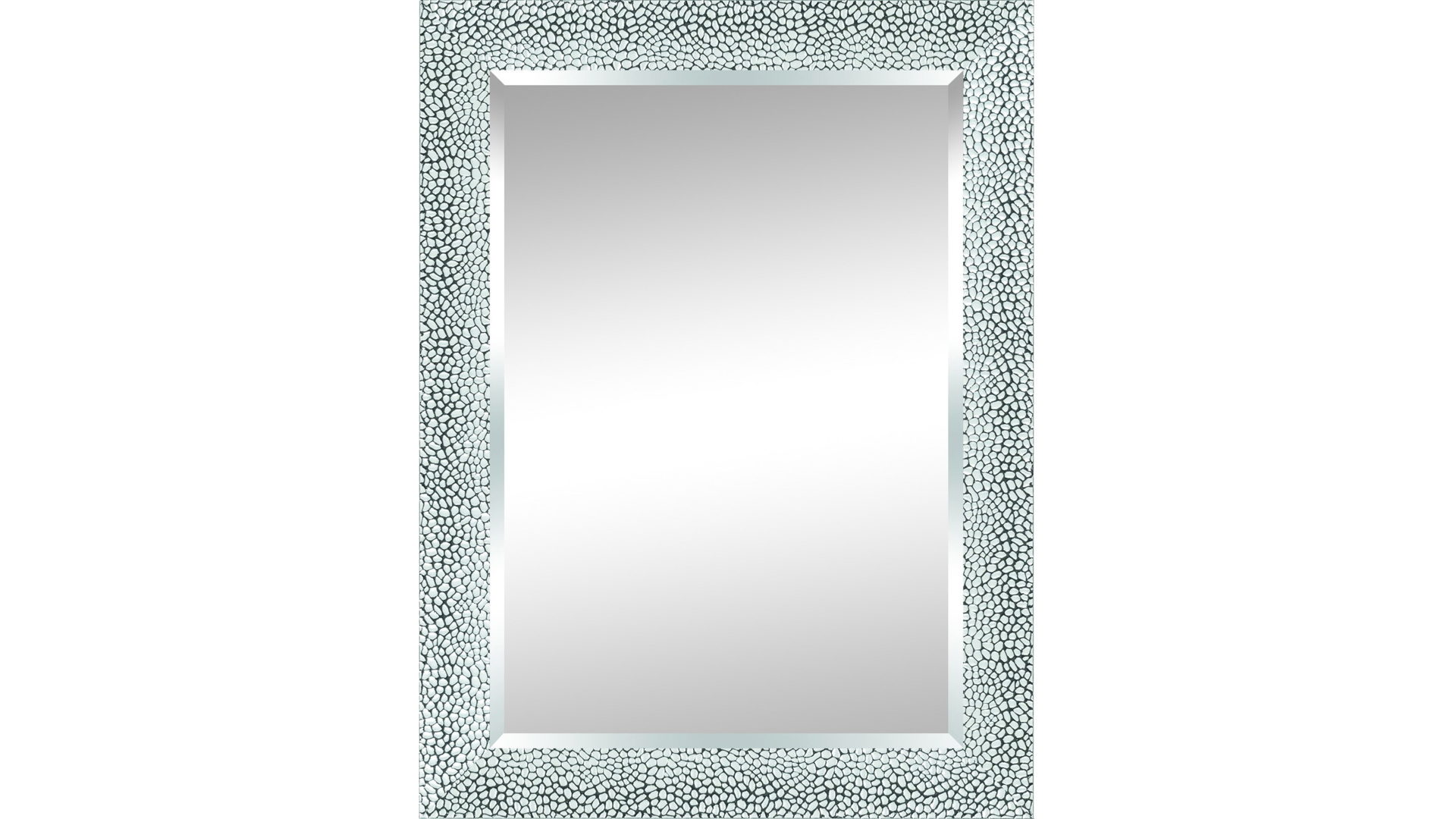 Wandspiegel Len-fra aus Kunststoff in Silber Weiß LEN-FRA Wandspiegel bzw. Garderobenspiegel CALAIS 01 weiß & silberfarbener Kunststoffrahmen - ca. 63 x 83 cm