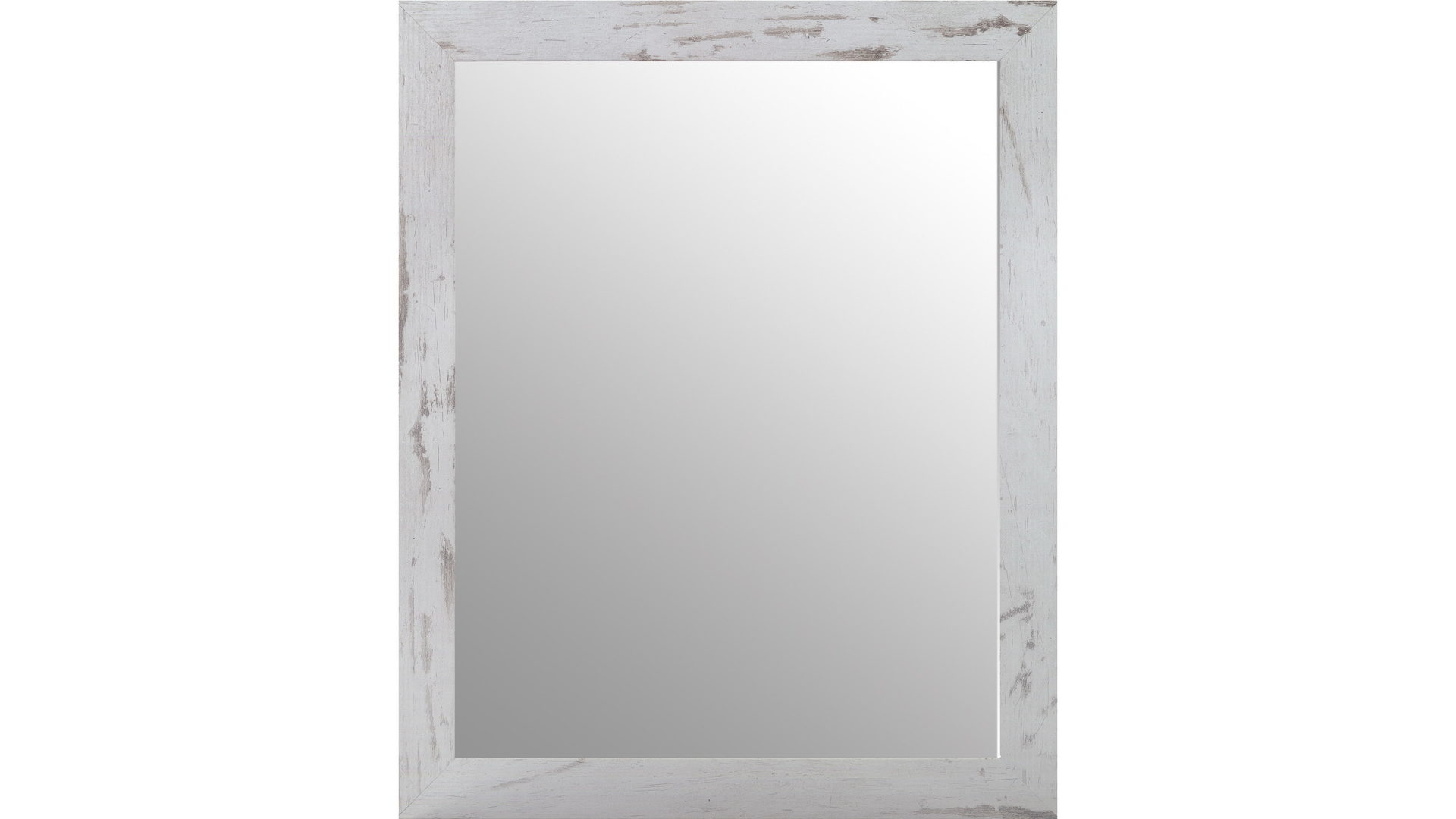 Wandspiegel Len-fra aus Holz MDF Spiegel in Silber Weiß LEN-FRA Wandspiegel Garderobenspiegel TROYES 04 weiß & silberfarbener Holzrahmen - 57 x 77 cm