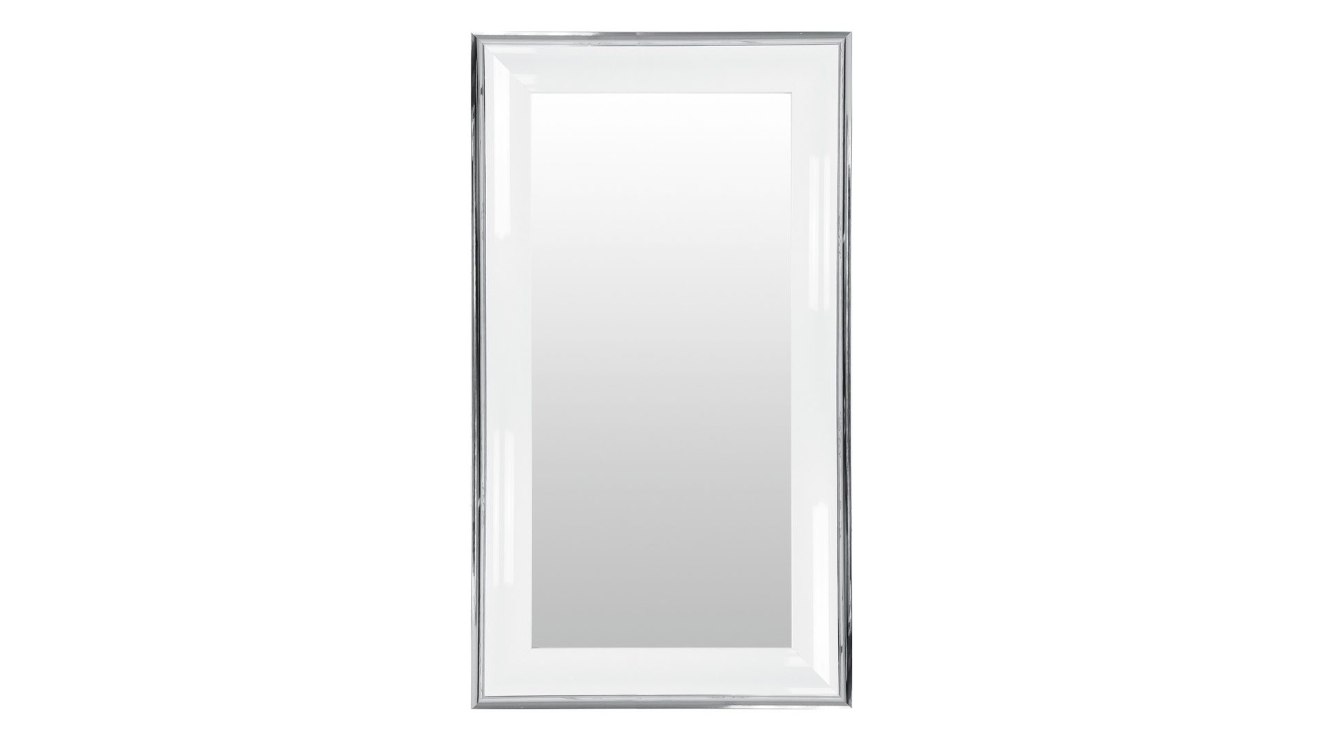 Wandspiegel Len-fra aus Kunststoff Holz MDF Spiegel in Weiß Silber LEN-FRA Wandspiegel Garderobenspiegel TIARA Holzrahmen weiss-silber - 50 x 100 cm