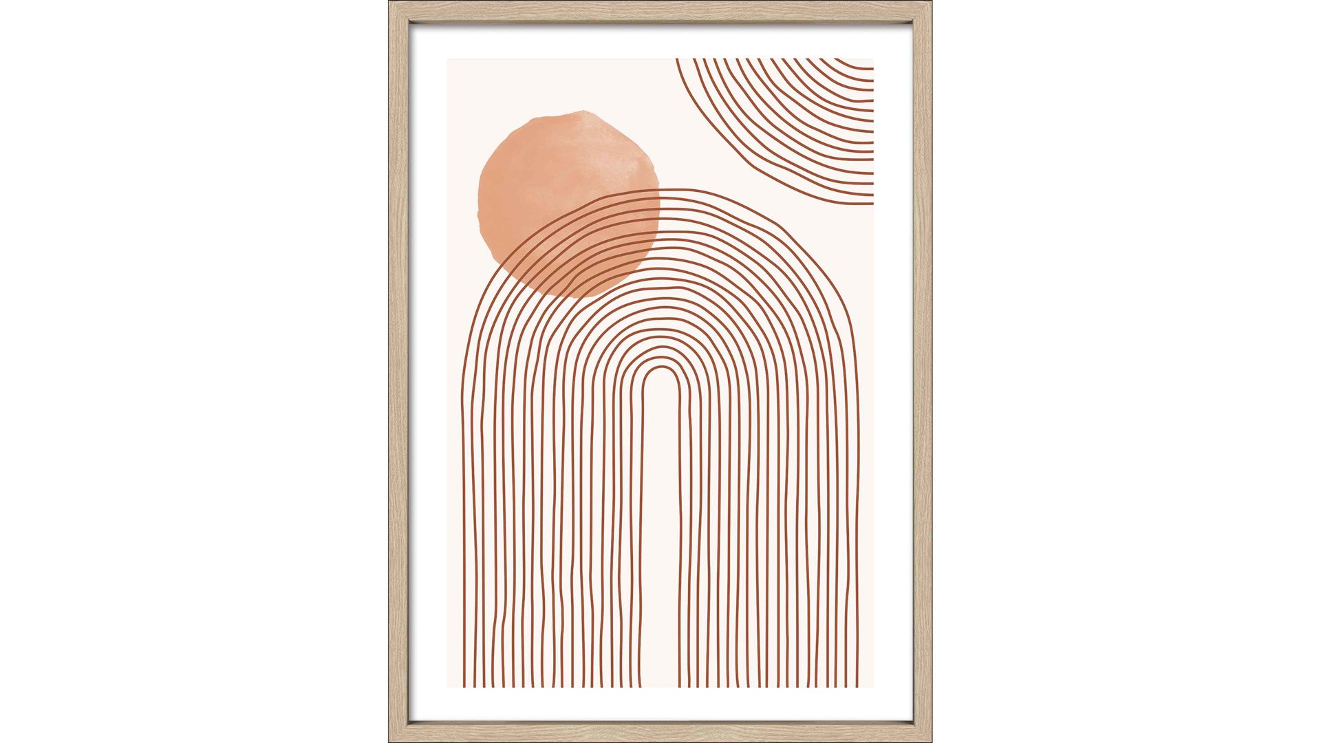 Kunstdruck Pro®art bilderpalette aus Karton / Papier / Pappe in Orange PRO®ART Kunstdruck Shapes Of The Earth IV Apricot & Creme - ca. 50 x 70 cm