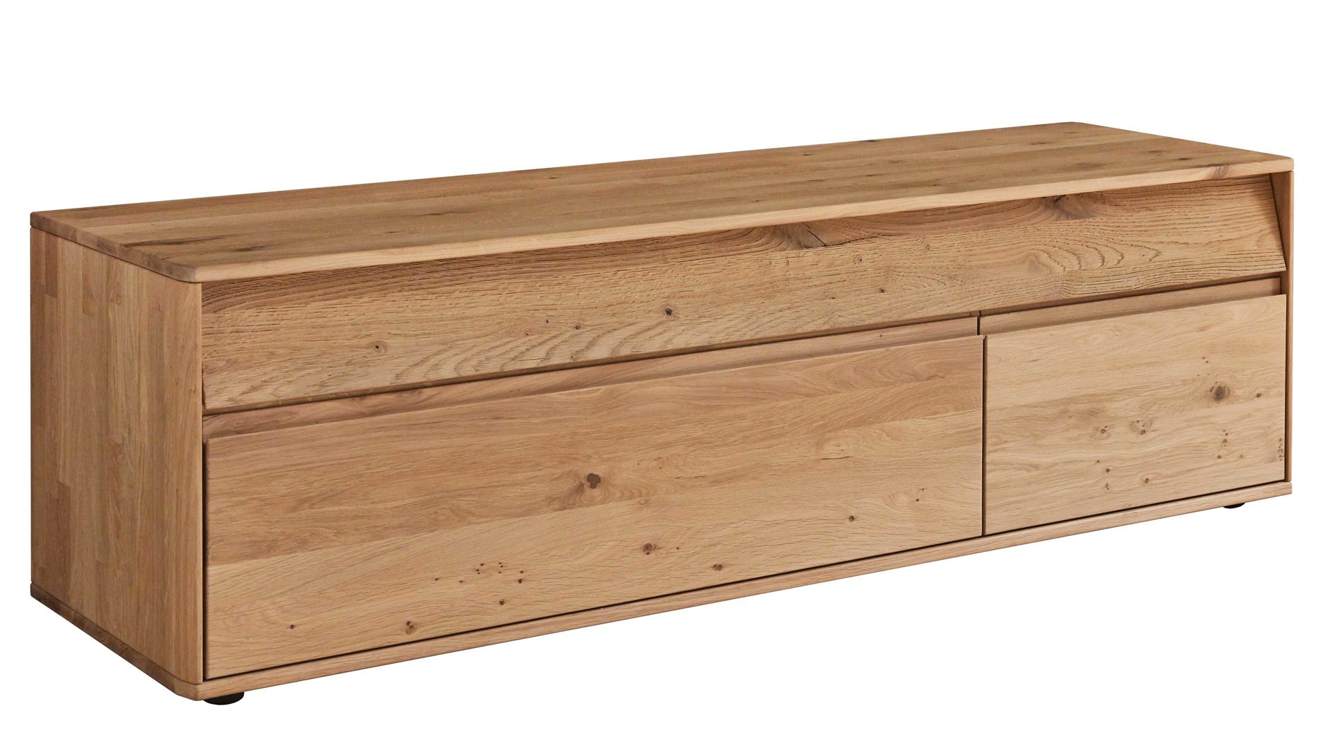 Lowboard Decker aus Holz in Holzfarben Lowboard biancofarbene Wildeiche – Breite ca. 185 cm