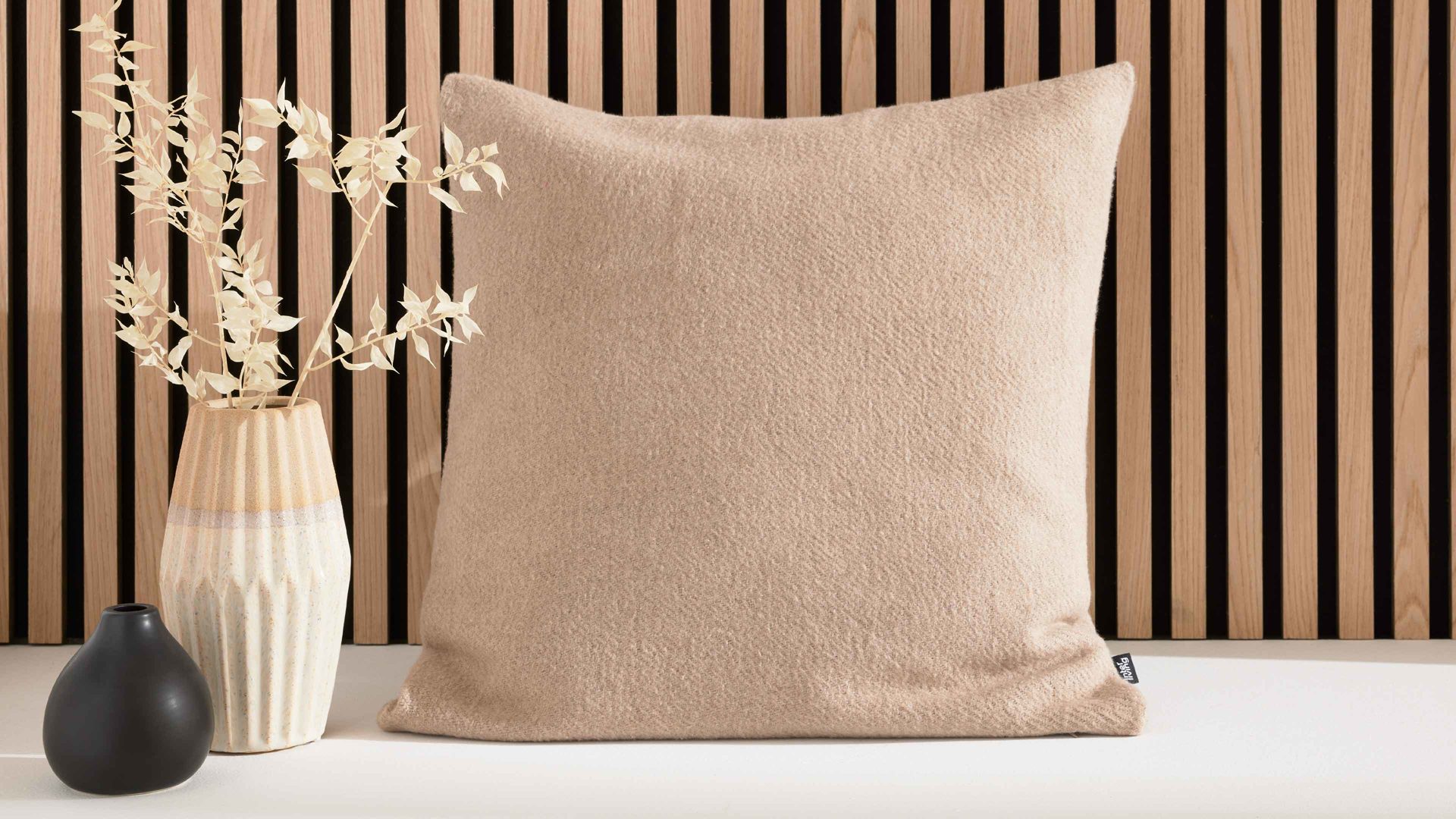 Kissenbezug /-hülle Interliving aus Stoff in Beige Interliving Kissen Serie 9113 Taupe - ca. 50 x 50 cm