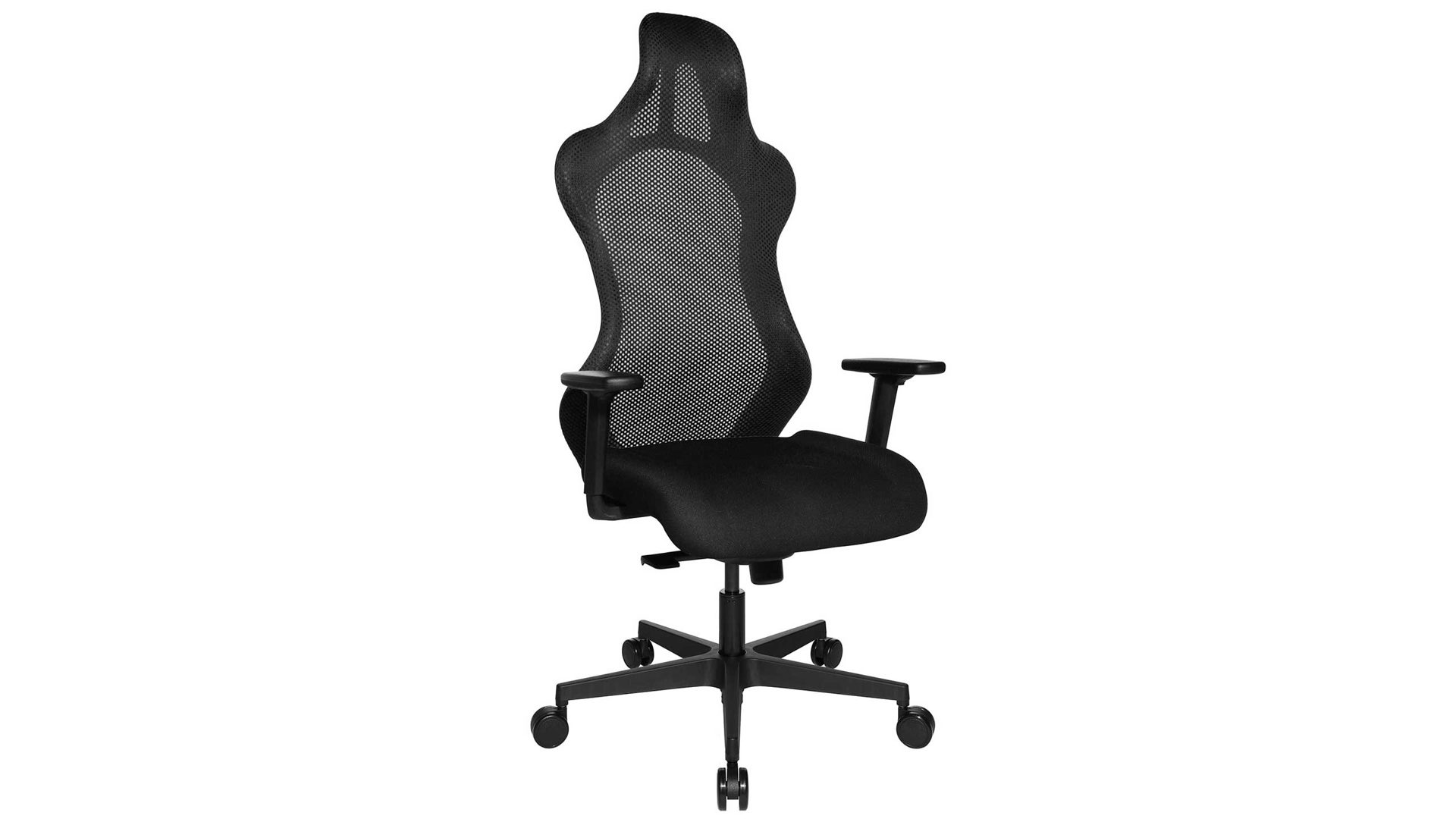 Chefsessel Topstar aus Kunststoff Metall Stoff in Schwarz TOPSTAR Gaming-Drehstuhl Chefsessel SITNESS RS SPORT Rücken schwarz, Sitz Stoff schwarz