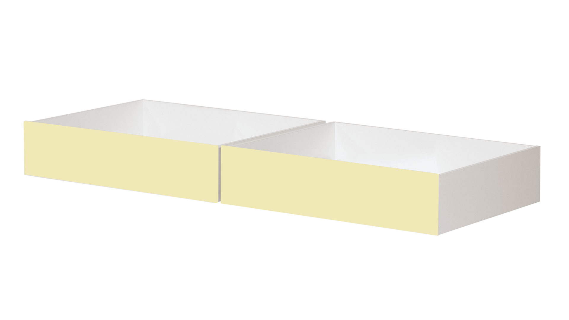 Spielbett-Zubehör Manis-h aus Holz in Gelb Manis-h Schubladen-Set Huxie gelbes MDF & weiße Buche - zweiteilig, Länge ca. 100 cm