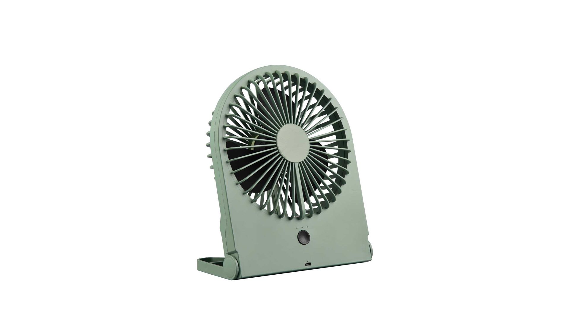 Ventilator Reality leuchten aus Kunststoff in Dunkelgrün Akku-Ventilator Tischventilator BREEZY grün