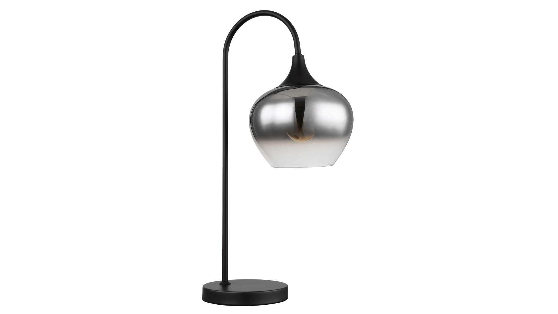 Tischleuchte Globo lighting aus Glas in Schwarz GLOBO Lampe-Serie Maxy - Tischleuchte Rauchglas & mattschwarzes Metall - Höhe ca. 54 cm