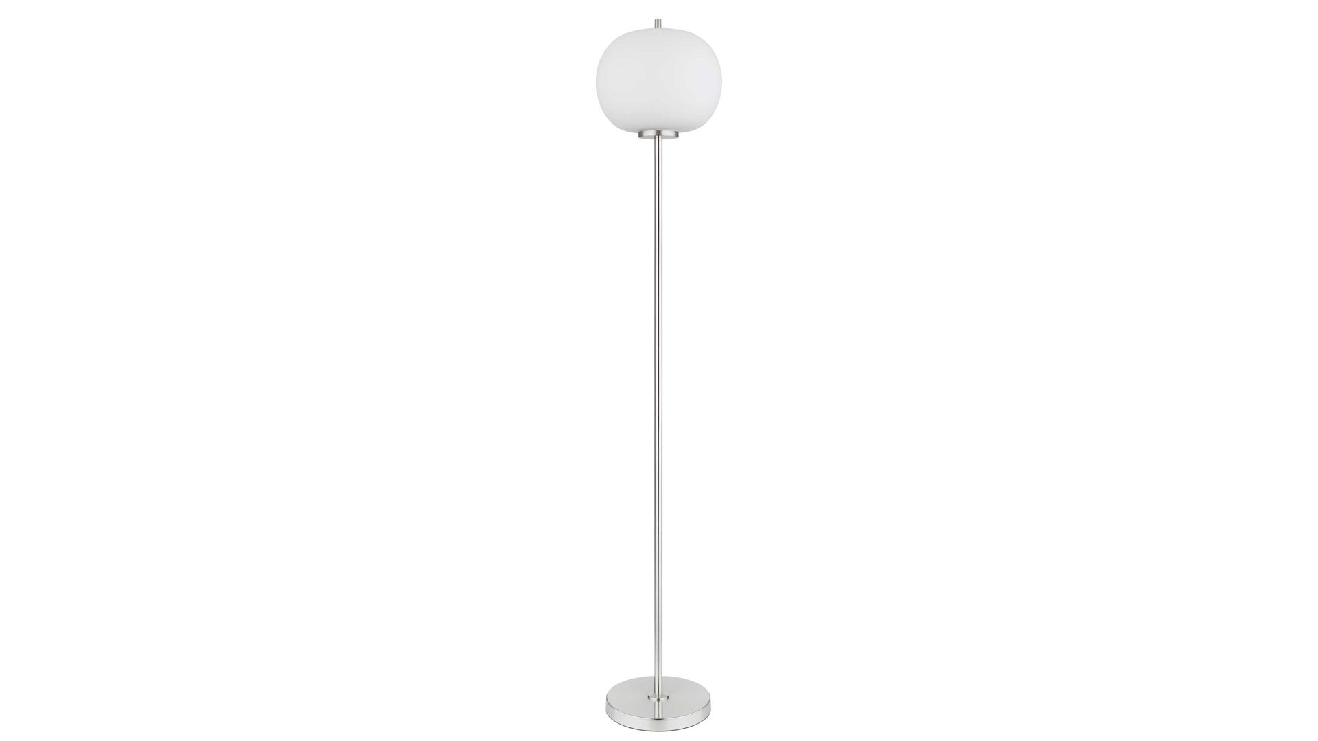 Stehleuchte Globo lighting aus Glas in Weiß GLOBO Leuchten Serie Blacky I - Stehlampe Opalglas & Nickel matt - Höhe ca. 160 cm