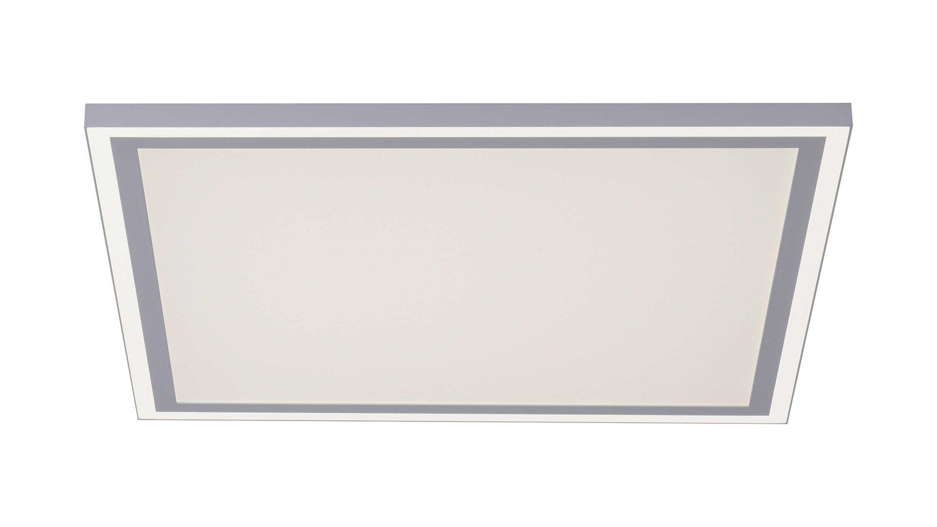 Deckenleuchte Leuchtendirekt aus Metall in Hellgrau LeuchtenDirekt Leuchten Serie Edging - Deckenlampe stahlfarbenes Metall - ca. 46 x 46 cm