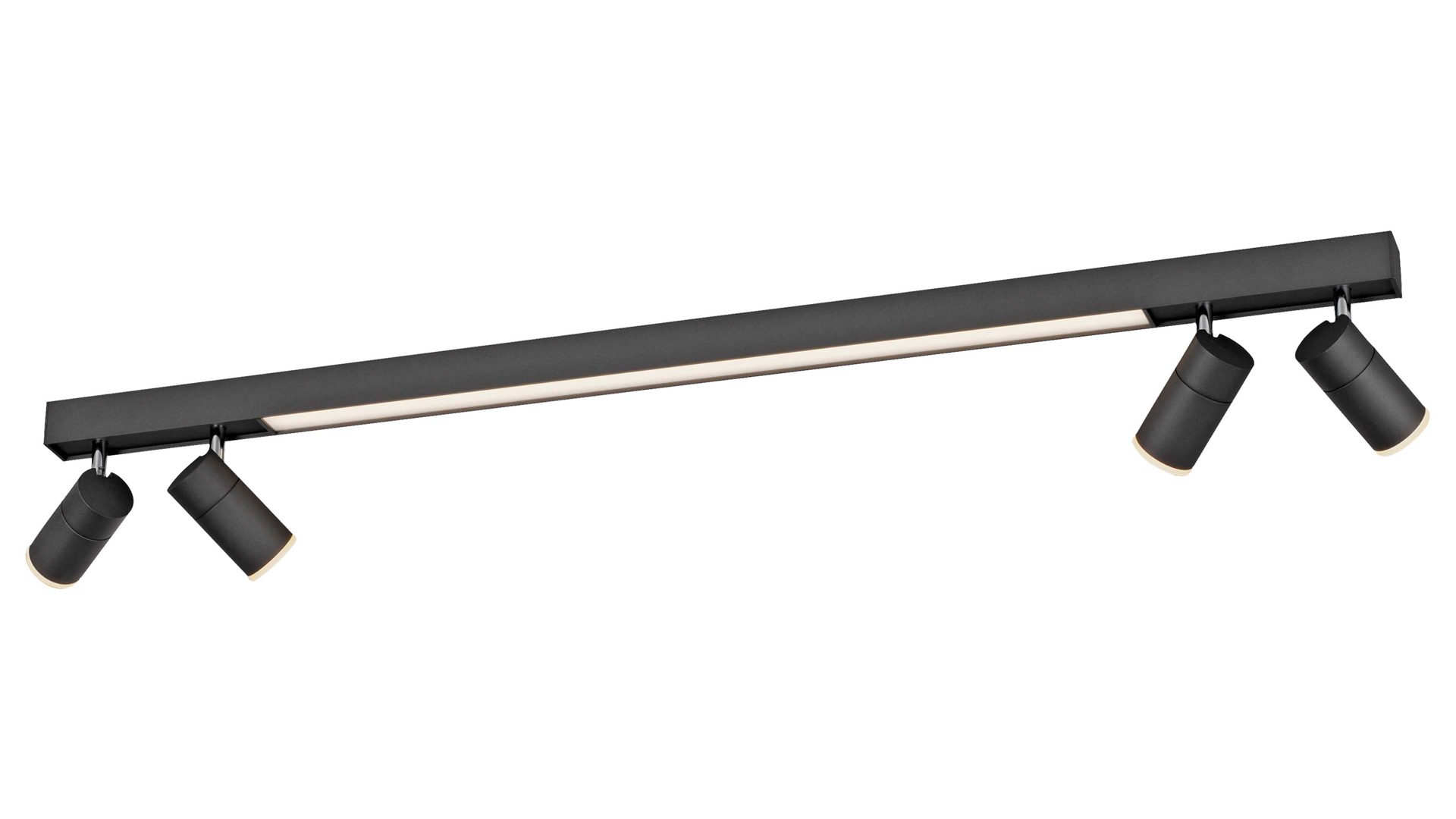 Deckenleuchte Paul neuhaus aus Metall in Anthrazit NeuhausPURE® Leuchten Serie Lines - Deckenlampe anthrazitfarbenes Metall - Länge ca. 120 cm