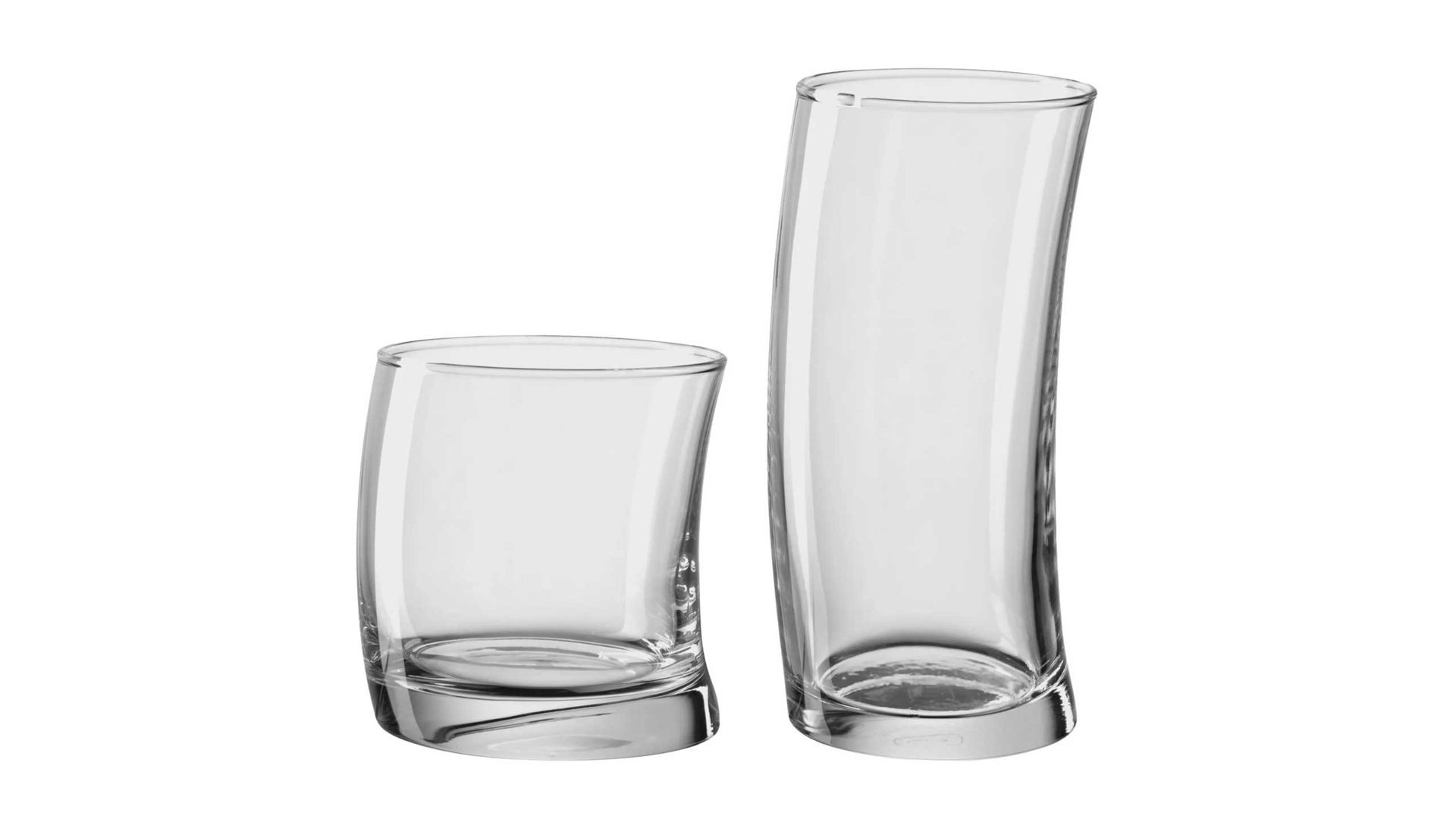 Whiskeyglas Leonardo | glaskoch aus Glas in Transparent LEONARDO Whiskeyglas SWING WH Becher Trinkglas elegant geschwungene Form