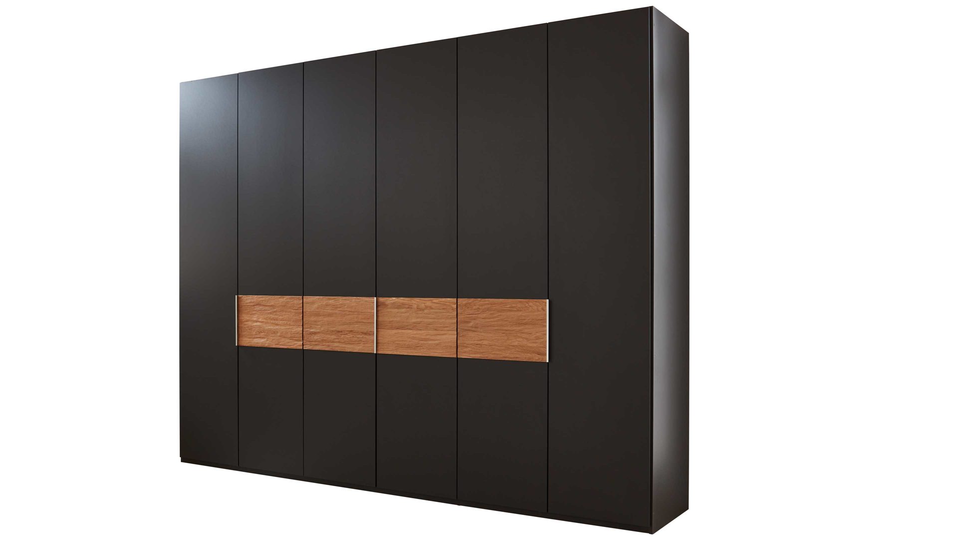 Kleiderschrank Wiemann | oeseder aus Holz in Dunkelgrau WIEMANN Schlafzimmerserie Acapulco - Kleiderschrank Graphit & Riffholz - sechs Türen, Breite ca. 300 cm