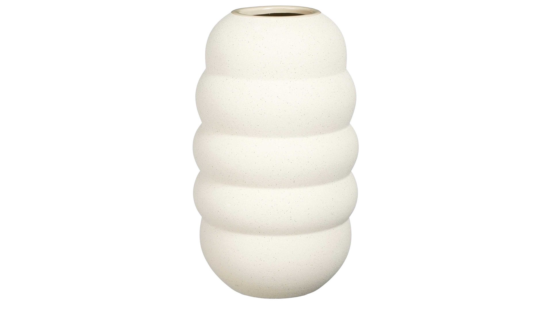 Vase Edelman® aus Keramik in Weiß Vase Glen weiße Keramik - Höhe ca. 31 cm