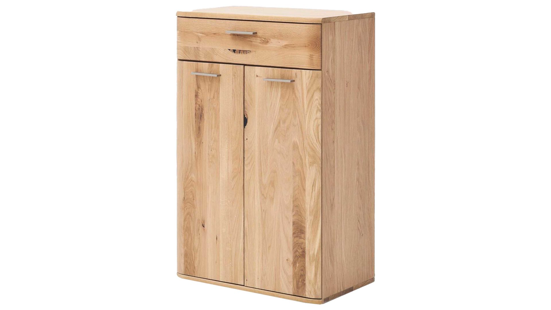 Kombikommode Mca furniture aus Holz in Holzfarben Kombikommode Nilo biancofarbene Balkeneiche – zwei Türen, eine Schublade