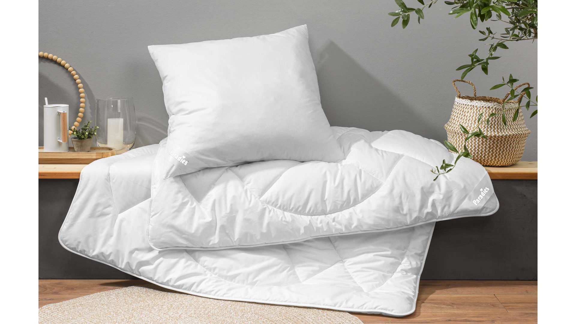 Bettdecke Paradies aus Textil in Weiß PARADIES Betten-Set Bio 2-teilig