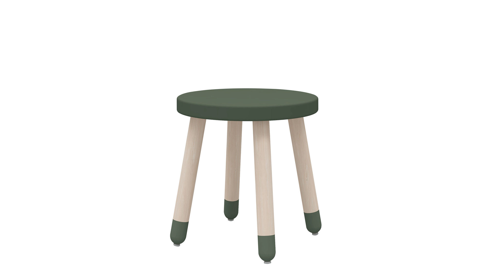 Holzhocker Flexa® aus Holz in Dunkelgrün FLEXA® Kindermöbel Serie Dots - Hocker Dunkelgrün - ca. 30 x 30 cm