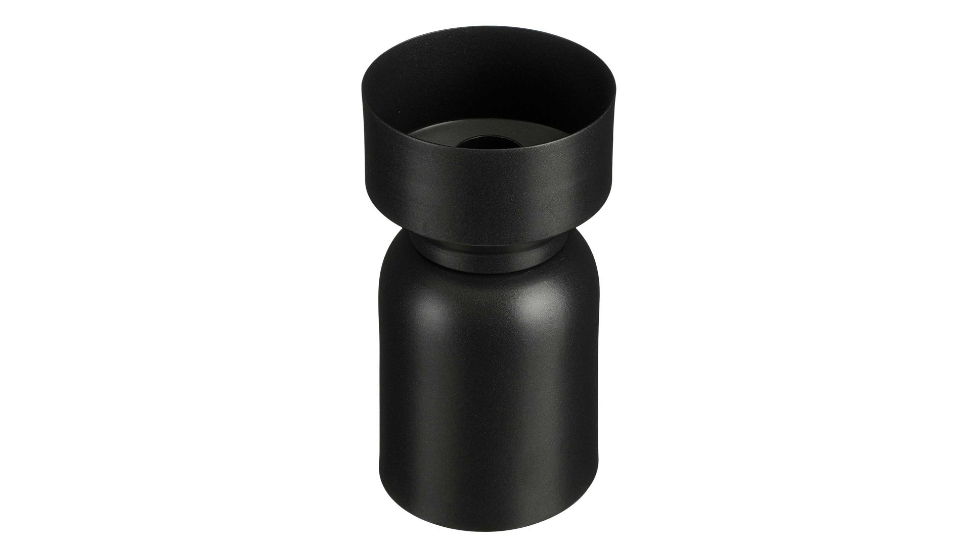 Kerzenständer Edelman® aus Metall in Schwarz Kerzenhalter Rizzo schwarzes Metall - Höhe ca. 16 cm