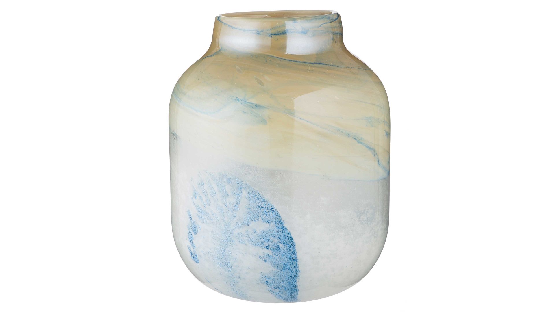 Vase Interliving BEST BUDDYS! aus Glas in Beige Interliving BEST BUDDYS! Vase Fresh cremeweißes Glas - Höhe ca. 24 cm