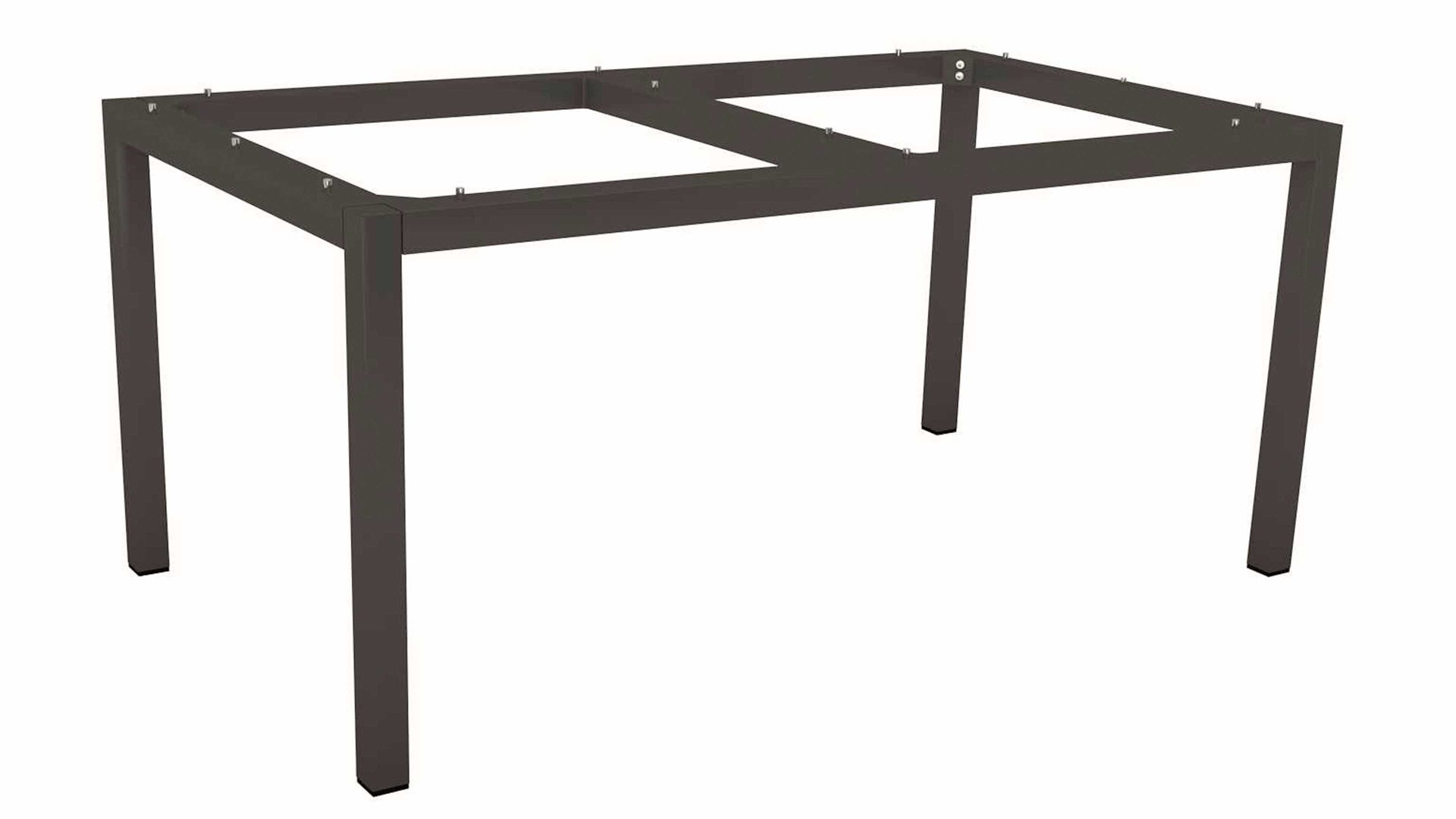 Gartentisch Stern® aus Metall in Anthrazit STERN® Tisch-System Silverstar - Tischgestell anthrazitfarbenes Aluminium - ca. 160 x 90 cm