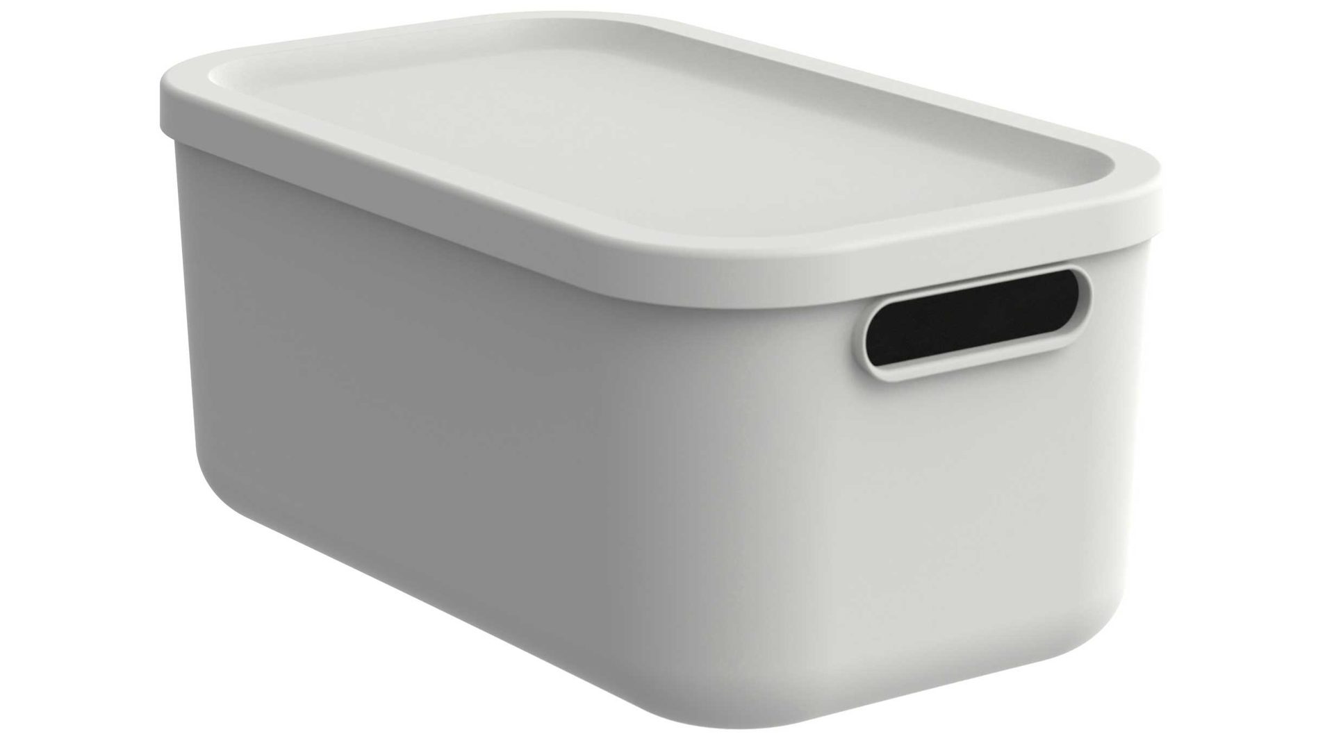 Aufbewahrungsbox Rotho aus Kunststoff in Weiß rotho Aufbewahrungsbox Albula light Weiß - ca. 12 Liter