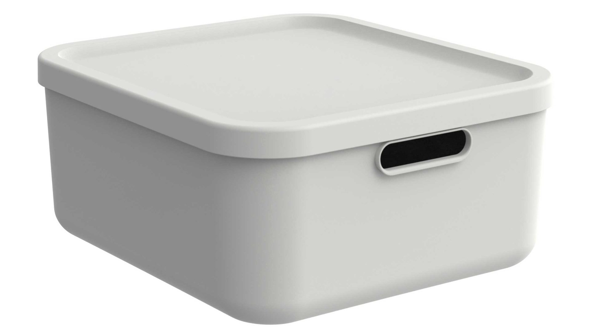 Aufbewahrungsbox Rotho aus Kunststoff in Weiß rotho Aufbewahrungsbox Albula light Weiß - ca. 20 Liter
