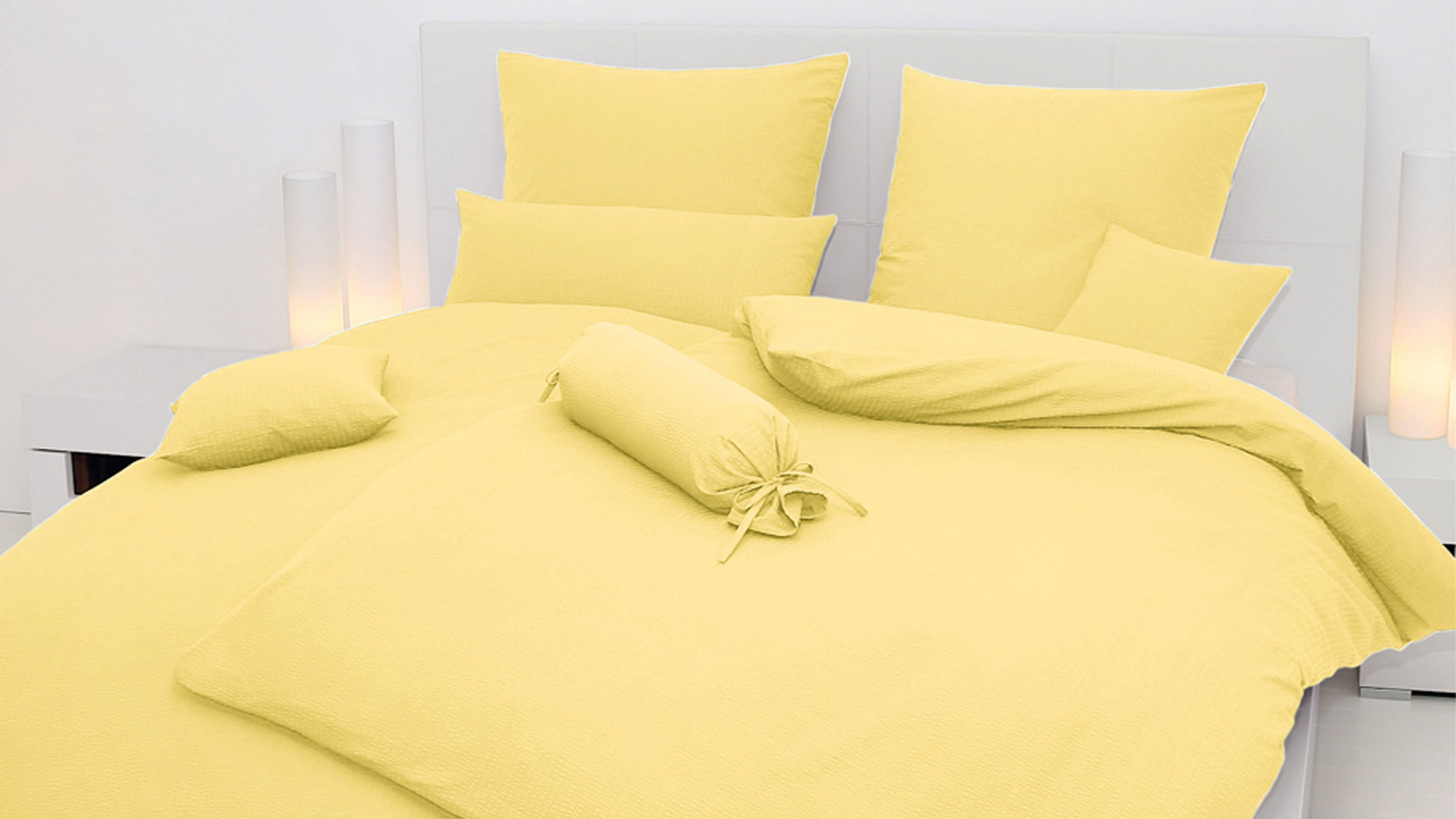 Bettwäsche-Set Janine® aus Naturfaser in Gelb Janine® Bettwäsche-Set gelb – ca. 240 x 220 cm