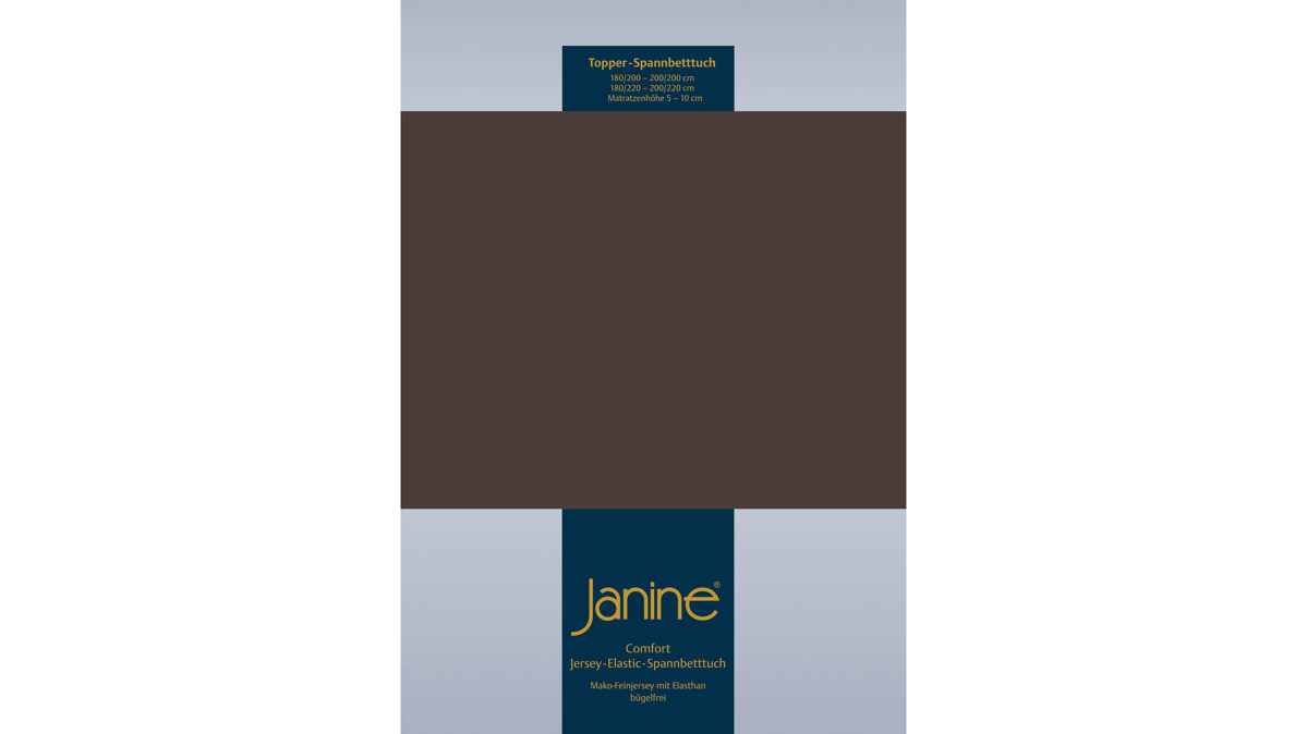 Spannbettlaken Janine® aus Stoff in Dunkelbraun Janine® Spannbettlaken Dunkelbraun - ca. 100 x 200 cm