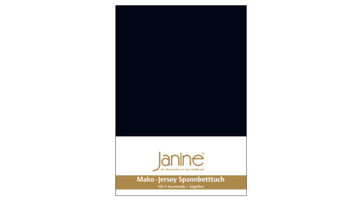 Spannbettlaken Janine® aus Stoff in Schwarz Janine® Spannbettlaken Schwarz - ca. 100 x 200 cm