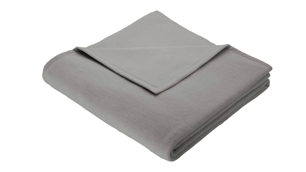 Wohndecke Biederlack® aus Mischgewebe in Graphit Biederlack® Wohndecke Cotton Home graphitfarbenes Mischgewebe - ca. 150 x 200 cm