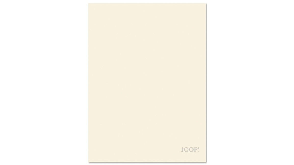 Wohndecke Biederlack® aus Stoff in Weiß JOOP! Wohndecke Uni Doubleface Ecru & Asche – ca. 150 x 200 cm