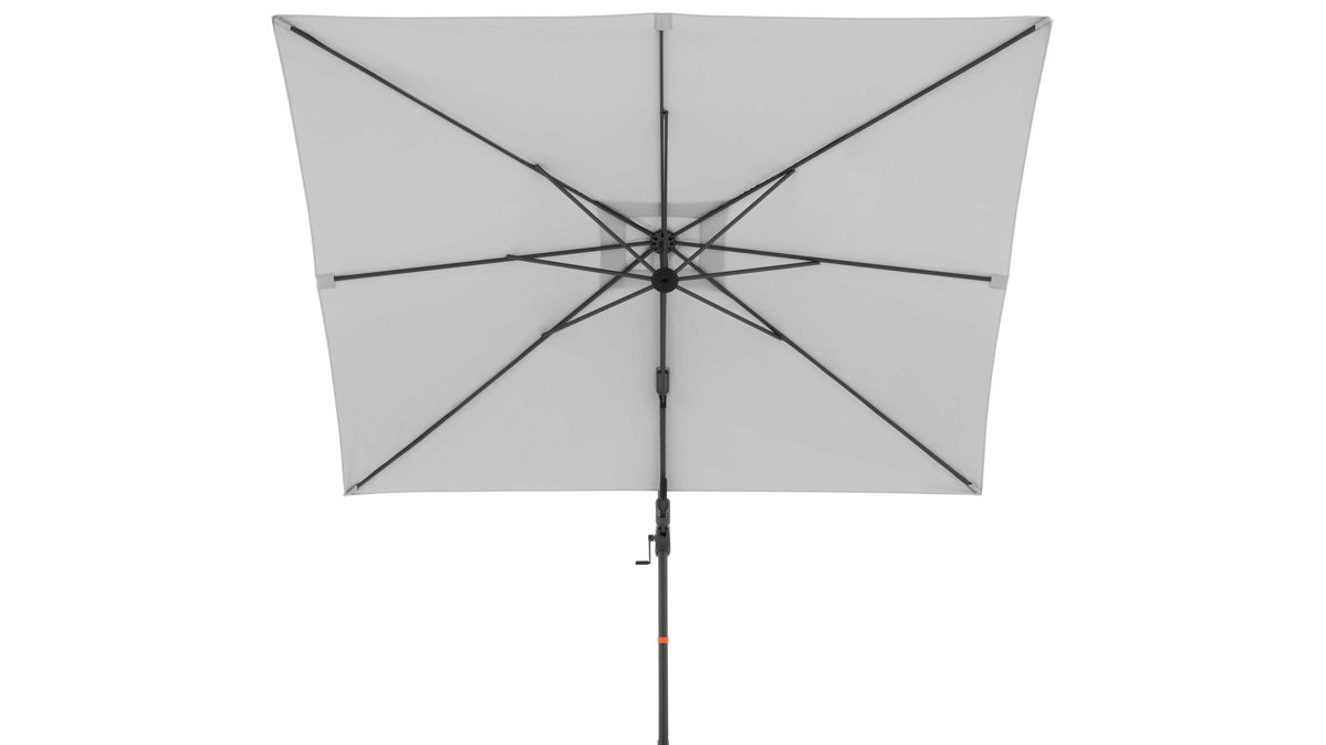 Sonnenschirm Doppler® aus Kunstfaser in Hellgrau doppler® Pendel-Sonnenschirm MyZone Side hellgraue Kunstfaser – ca. 320 x 240 cm