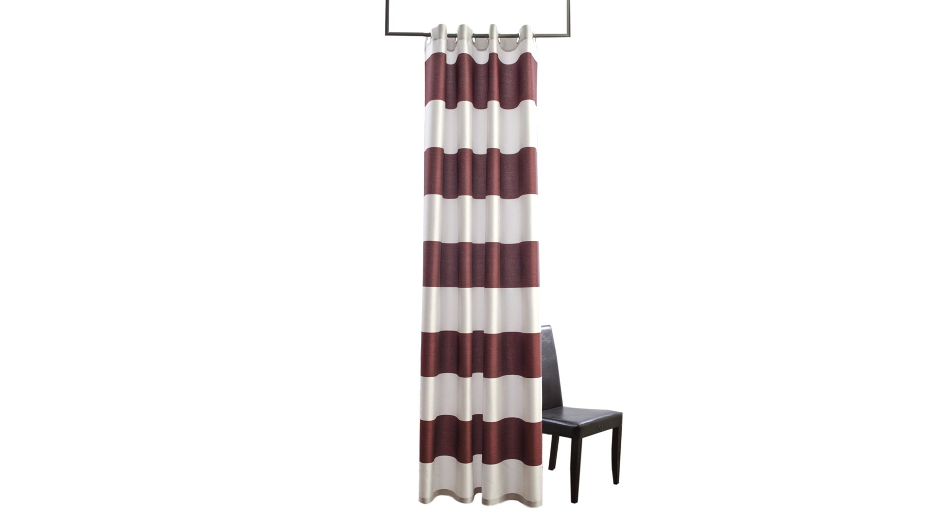 Ösenschal Indes fuggerhaus aus Stoff in Silber Rot FUGGERGAUS Ösenschal Burbank Silberweiß & Rot - ca. 140 x 245 cm