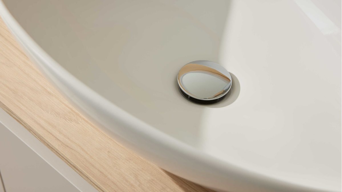 Zubehör Interliving aus Kunststoff in Chrom Interliving Bad Serie 7969 – Permanentventil verchromtes Metall