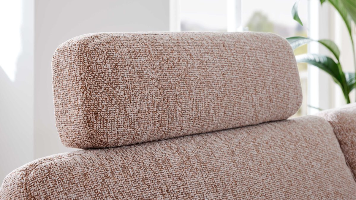 Kopfstütze Interliving aus Stoff in Rosa Interliving Sofa Serie 4700 - Kopfstütze sienafarbener Webstoff Loft