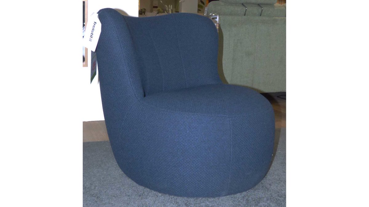 Einzelsessel Freistil aus Metall Stoff in Dunkelblau ROLF BENZ freistil SE 173 Sessel Einzelsessel Stoff 1056 schwarzblau