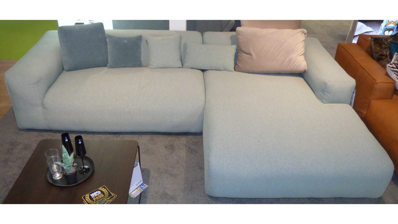 Sofa Freistil aus Stoff in Türkis ROLF BENZ freistil 187 Polstergarnitur Eckgarnitur Stoff 4071 pastelltürkis, ca. 300 x 185 cm, Füsse Kunststoff