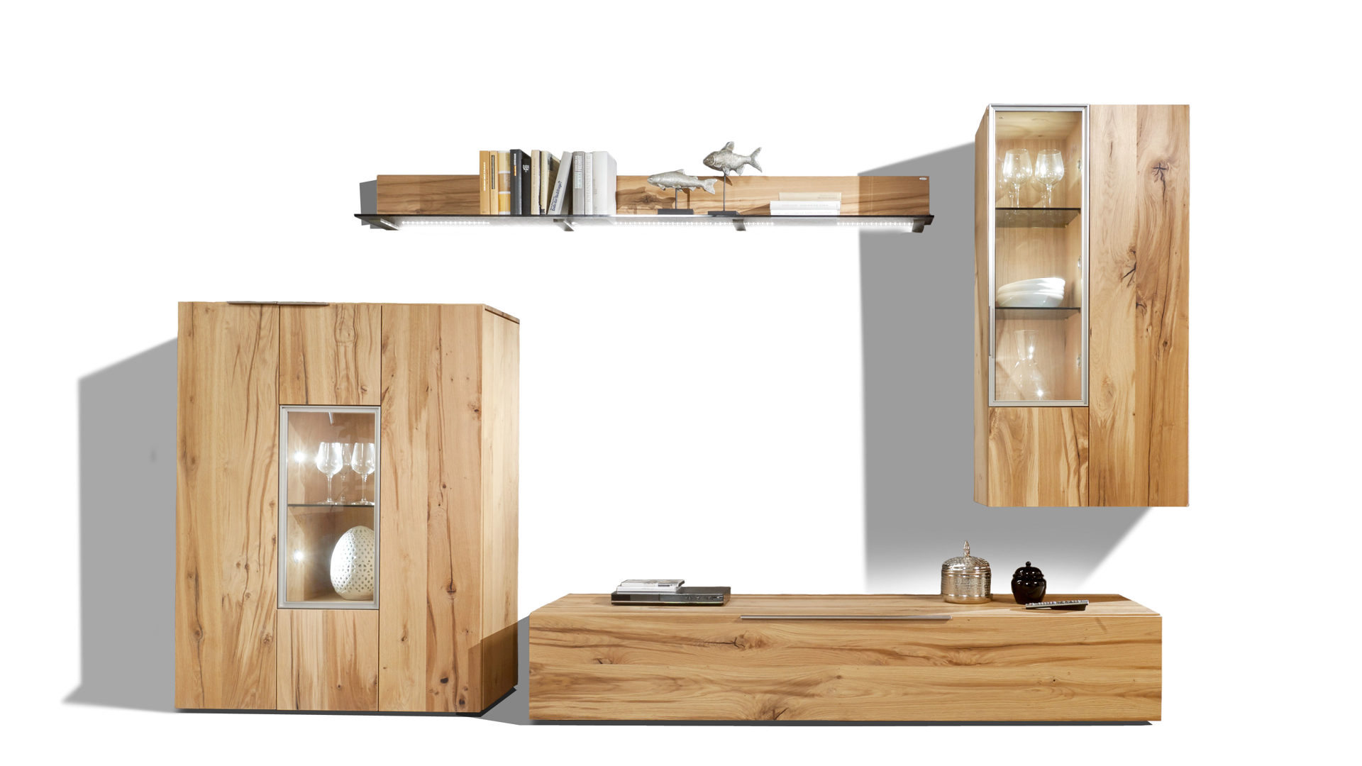 wohnwand altholz, voglauer v-alpin wohnkombination, geöltes eiche-altholz, Design ideen