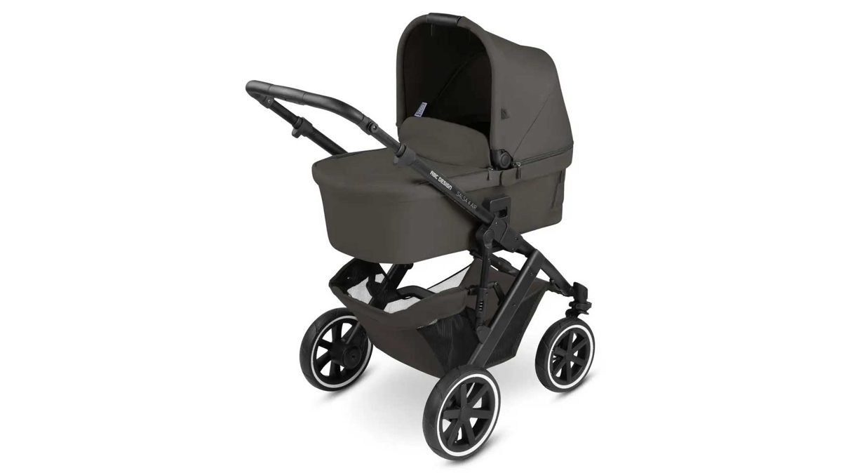 Babyzimmer Abc design aus Aluminium Stoff in Dunkelgrau ABC DESIGN Kombi-Kinderwagen Salsa 4 Air Farbe & Design Cloud, mit Babywanne und Sportsitz