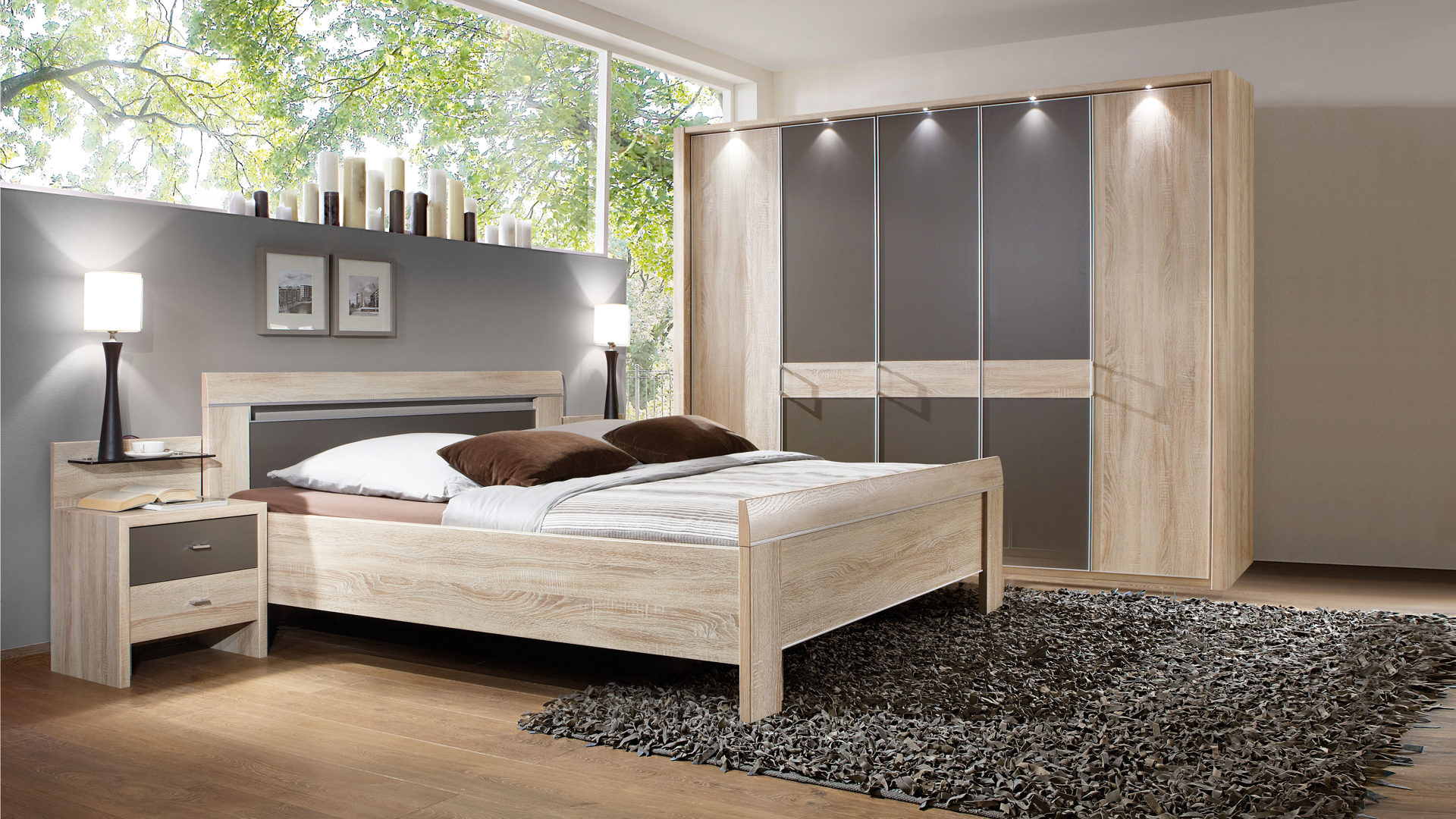 Wiemann Schlafzimmer Mit Kleiderschrank Eichefarbene Sägeraue