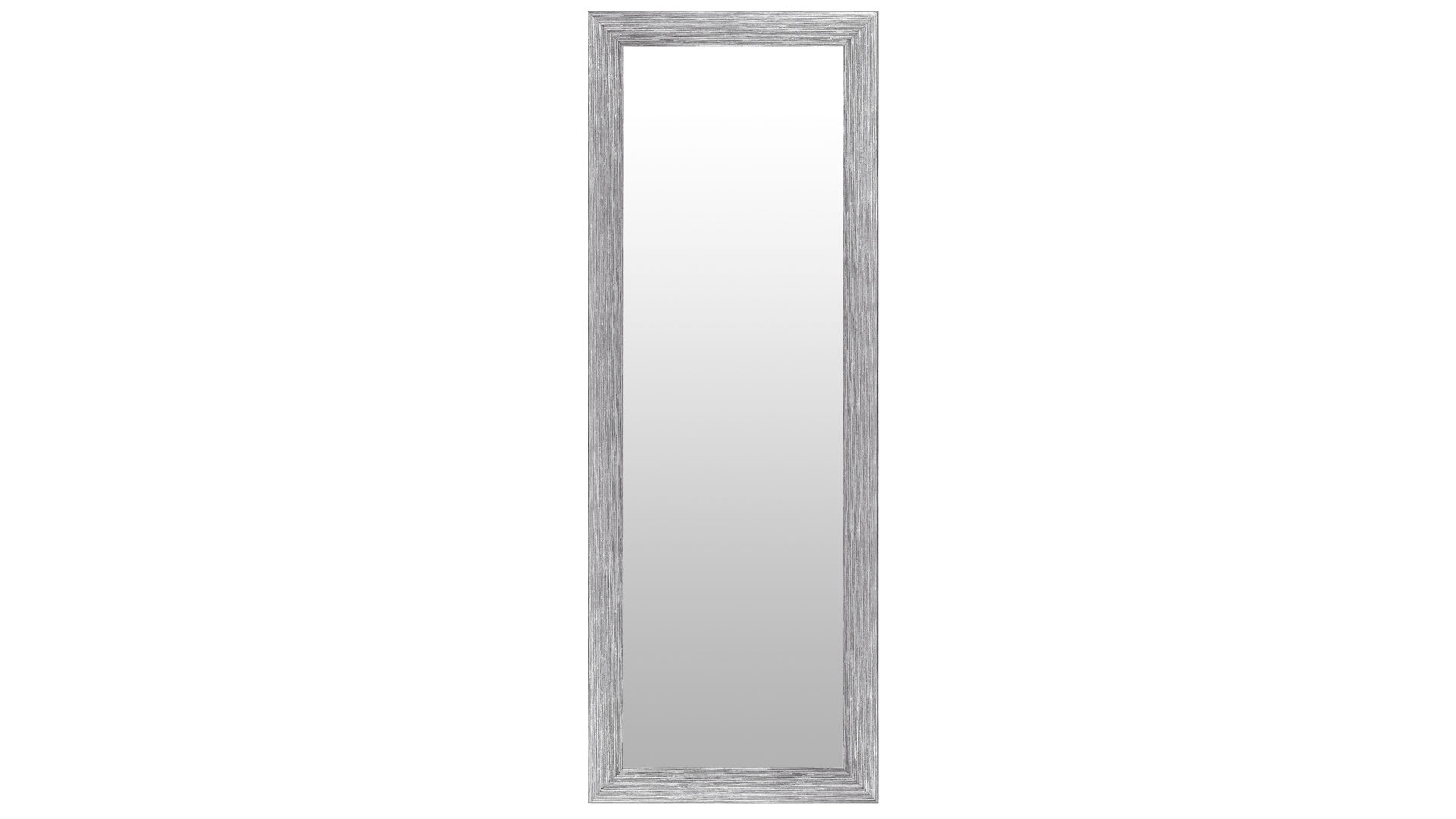 Wandspiegel Len-fra aus Kunststoff in Metallfarben LEN-FRA Wandspiegel bzw. Garderobenspiegel ROUEN 03 weiß & silberfarbener Kunststoffrahmen - ca. 49 x 139 cm
